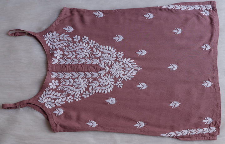 Mirha Dusty Mauve Short Sleeveless Kurta