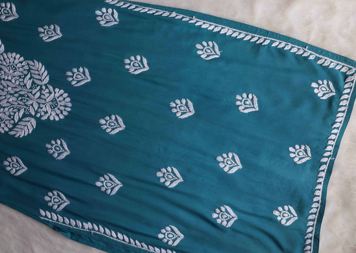 Raaha Sea Blue Long Rayon kurta