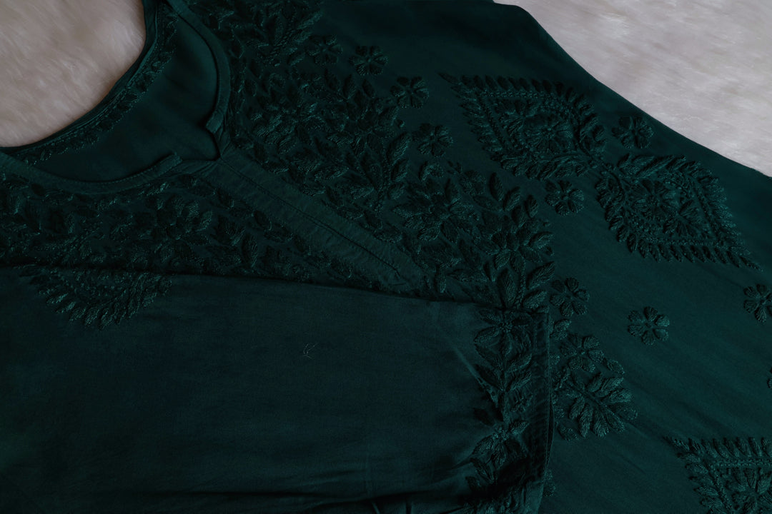 Zobia Deep Green 2 piece Rayon set