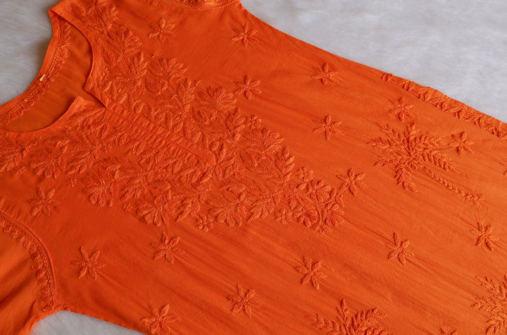 Zaira Saffron Pure Cotton Kurta