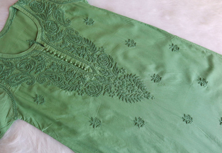 Gul Sage Green Cotton Kurta