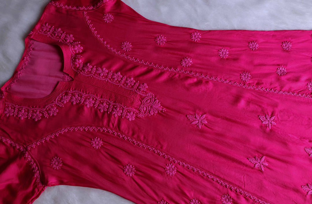 Mehr Deep Pink Modal Silk Dress