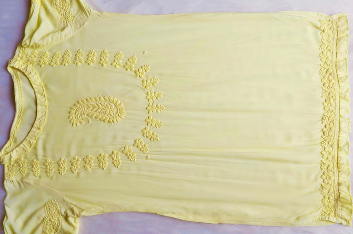 Zamda Afghani Butter Yellow Pure Modal Set