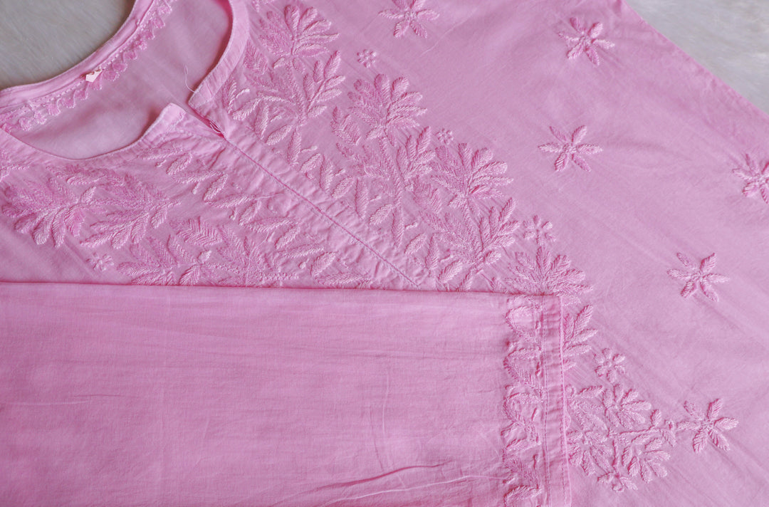 Zaira Baby Pink Pure Cotton Kurta