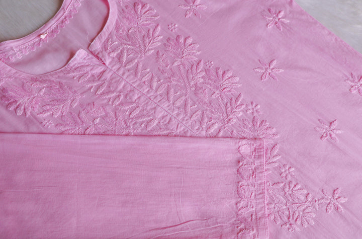 Zaira Baby Pink Pure Cotton Kurta