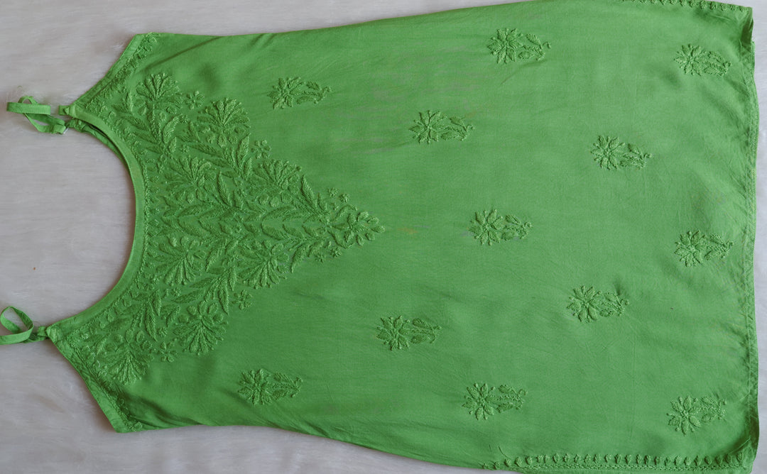 Aira Lime Green Short Sleeveless Kurta