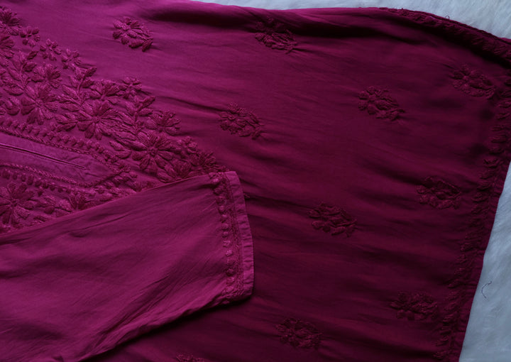 Farhaa Deep Purple Short Rayon Kurta