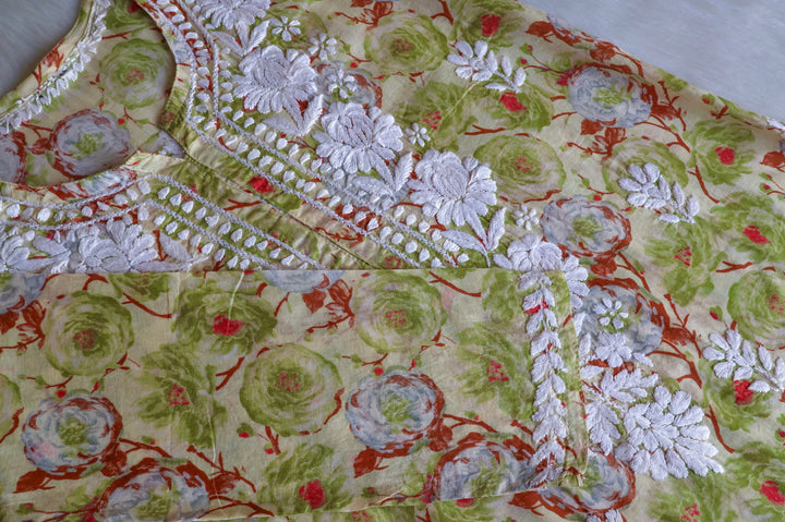 Noor Pastel Green Pure Mulmul set