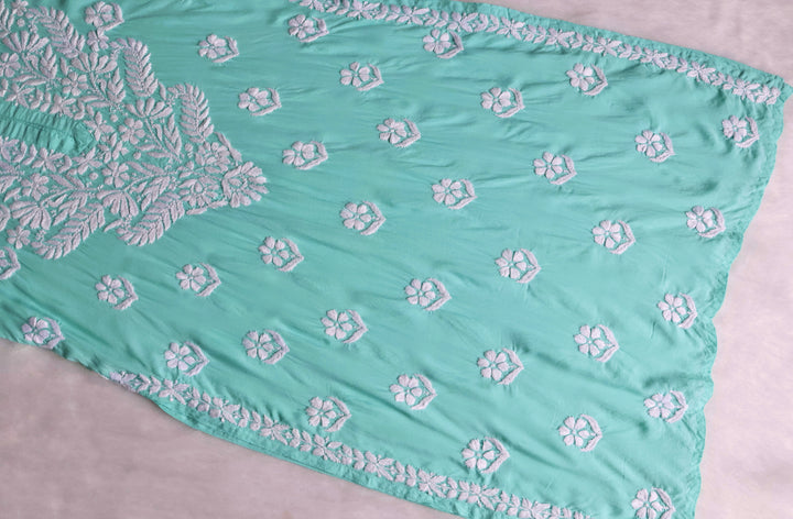 Mahnoor Mint Green Long Modal Kurta