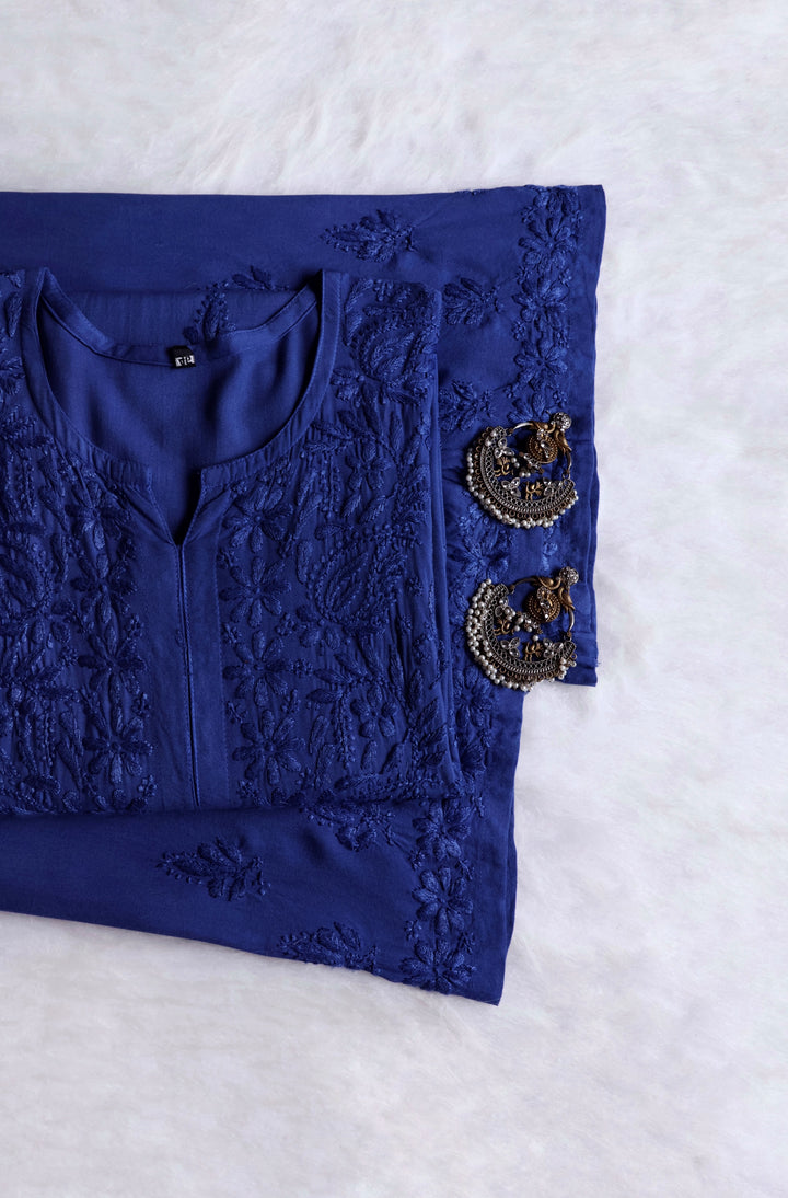 Nazakat Royal Blue 2 piece Rayon setr
