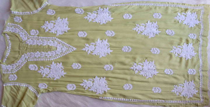 Fariha Premium Lime Green Long Modal Kurta