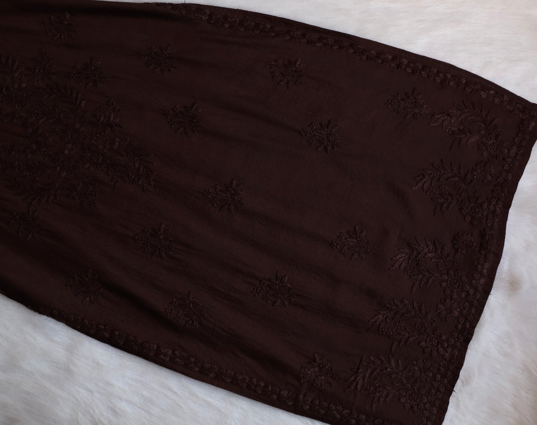 Zunaira Chocolate Brown Chanderi Kurta