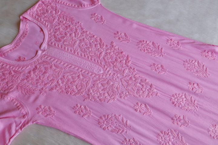 Alishba Baby Pink Scalloped Rayon set