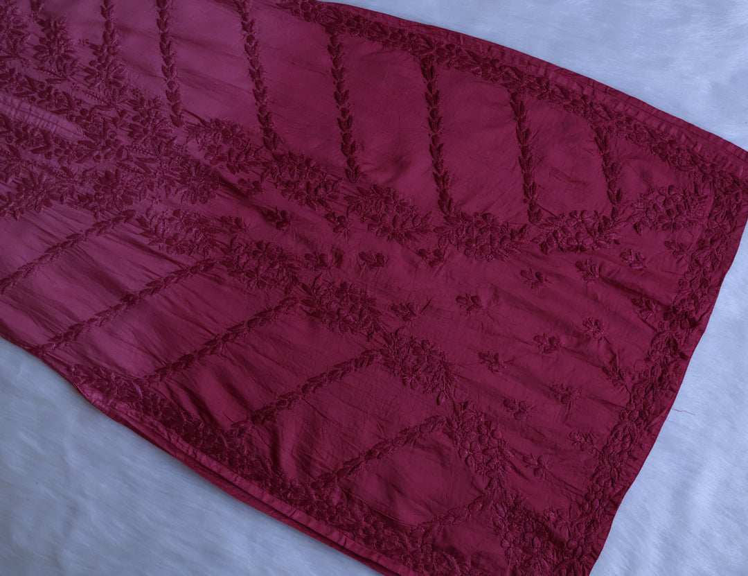 Jannat Dusty Purple Pure Chanderi set