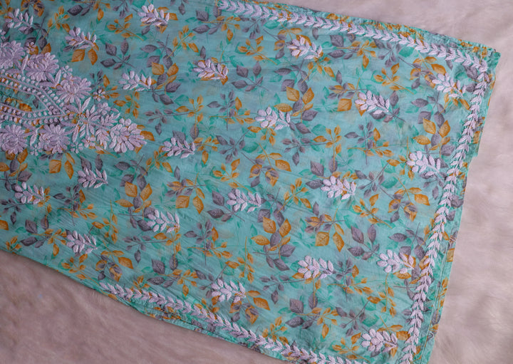 Iris Mint Green Pure Mulmul set