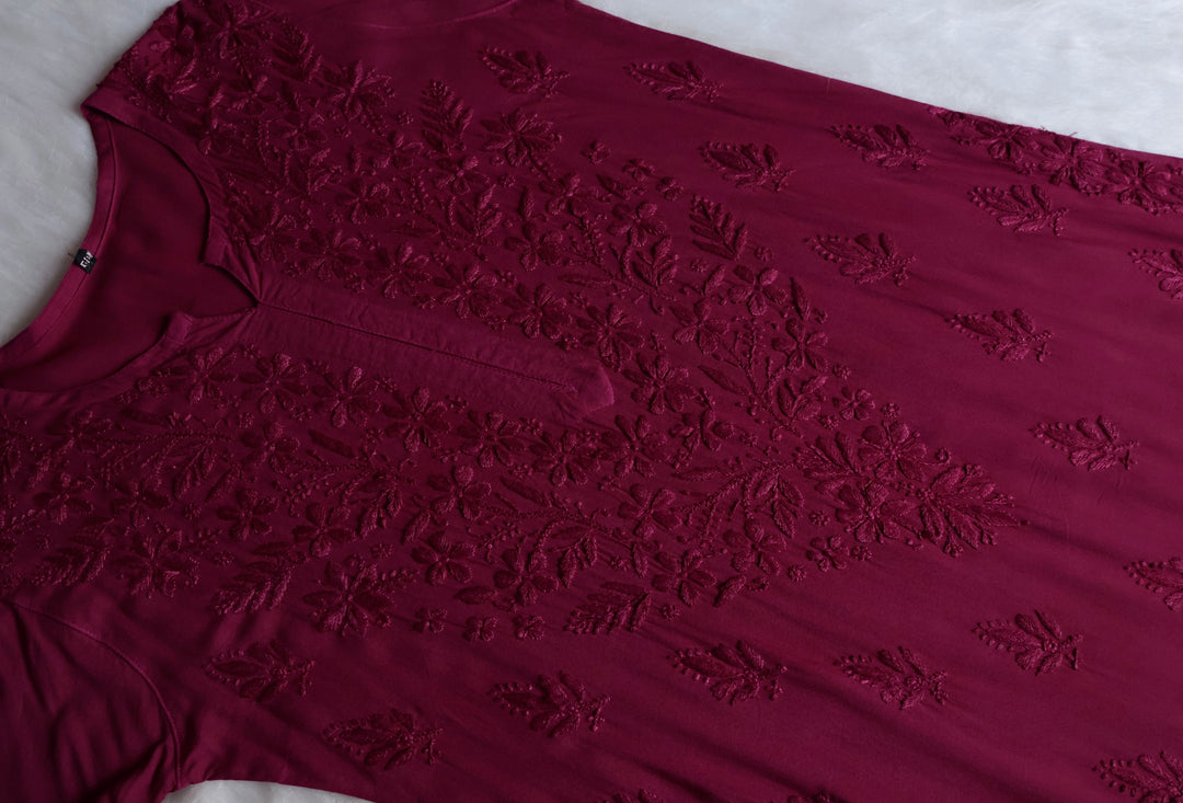 Nazakat Plum 2 piece Rayon set