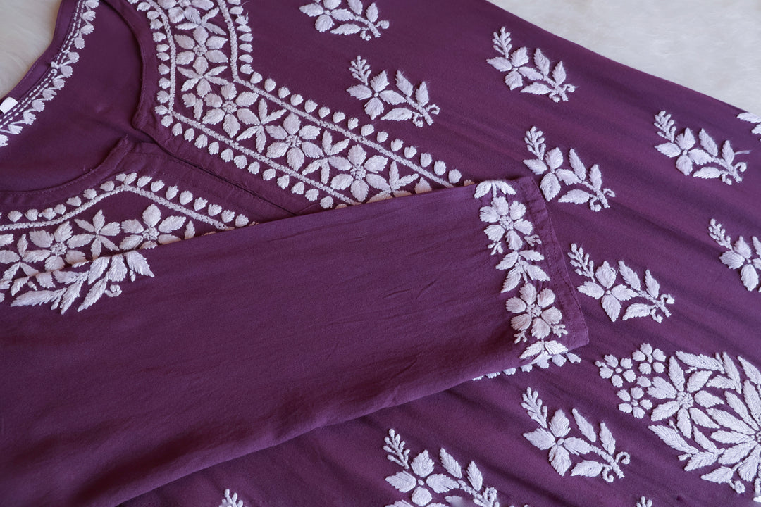 Amaara Dusty Purple Rayon Kurta Set