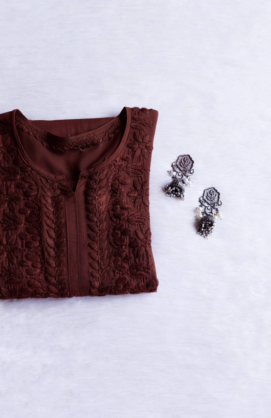 Sarah Chocolate Brown Modal short top