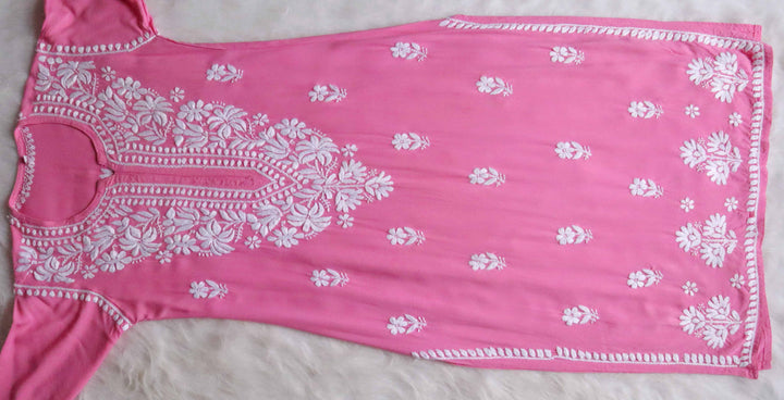 Zainab Baby Pink Rayon Kurta Pant set