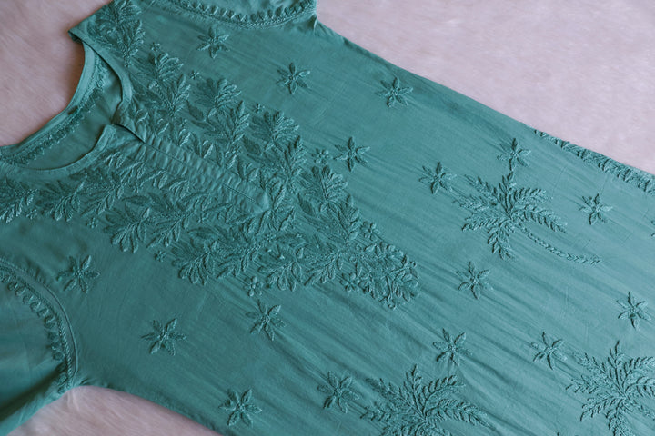 Zaira Sea Blue Pure Cotton Kurta