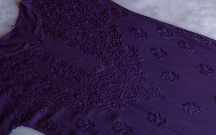 Iqra Dusty Purple 2 piece Rayon set