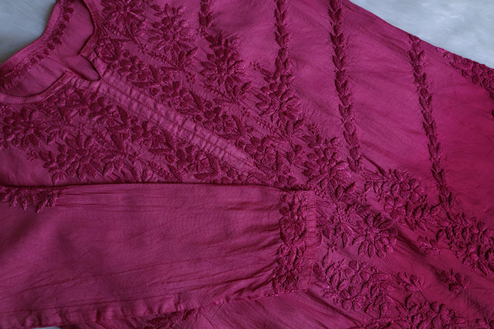 Jannat Dusty Purple Pure Chanderi set