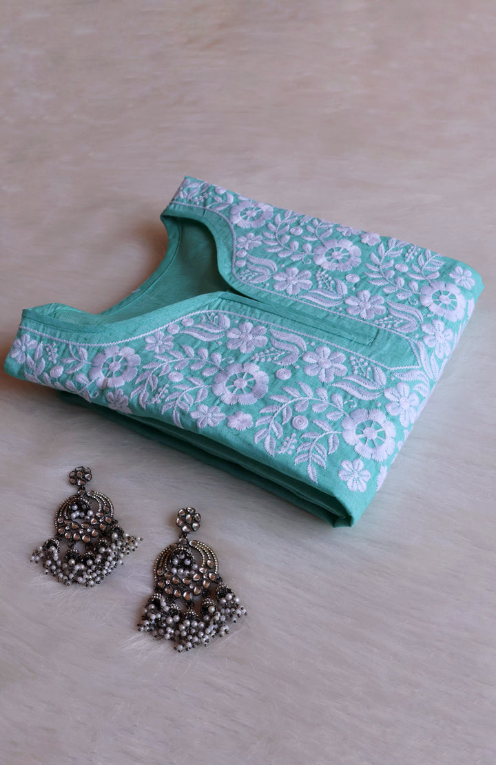 Taraa Mint Green Cotton Kurta
