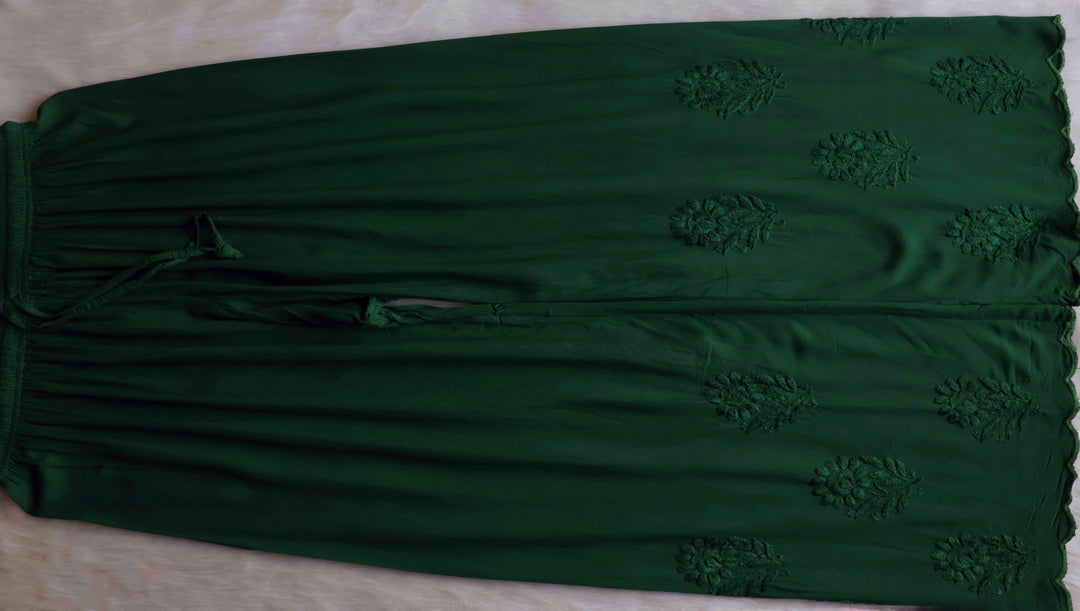 Alishba Deep Green Scalloped Rayon set