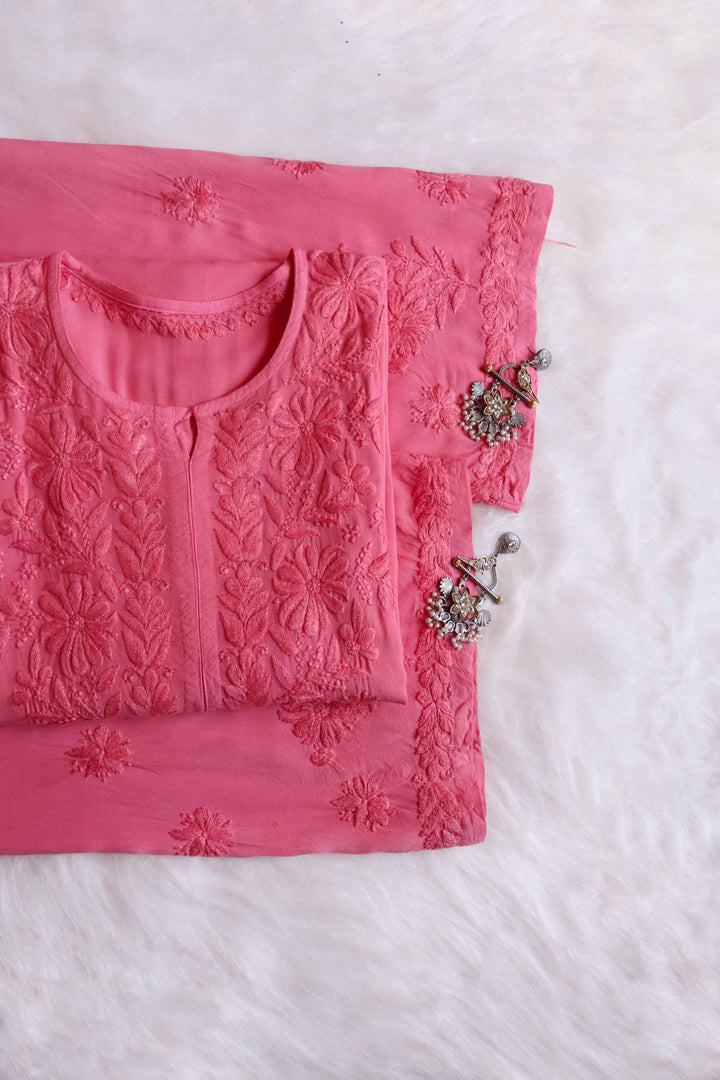 Farhaa Rose Pink 2 piece Rayon set