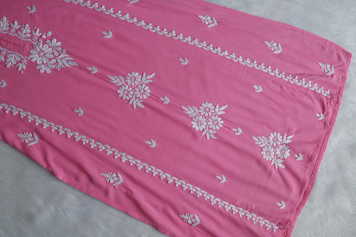 Zainab Pastel Pink Long Rayon kurta