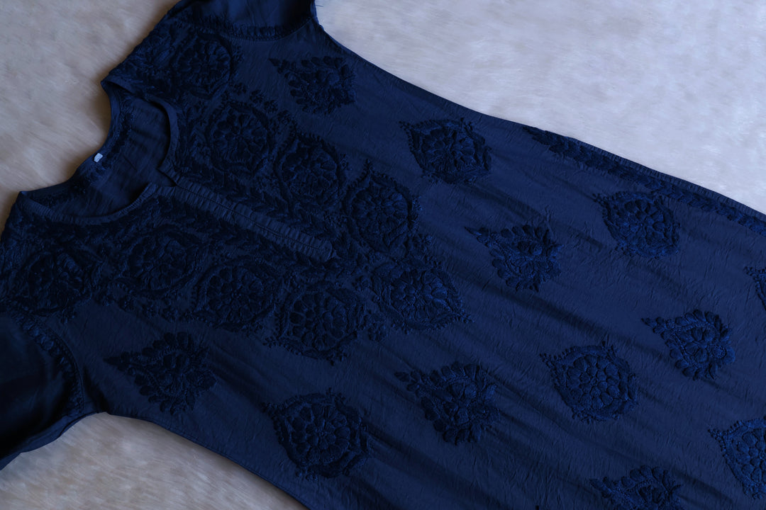 Alfiya Royal Blue Pure Chanderi set
