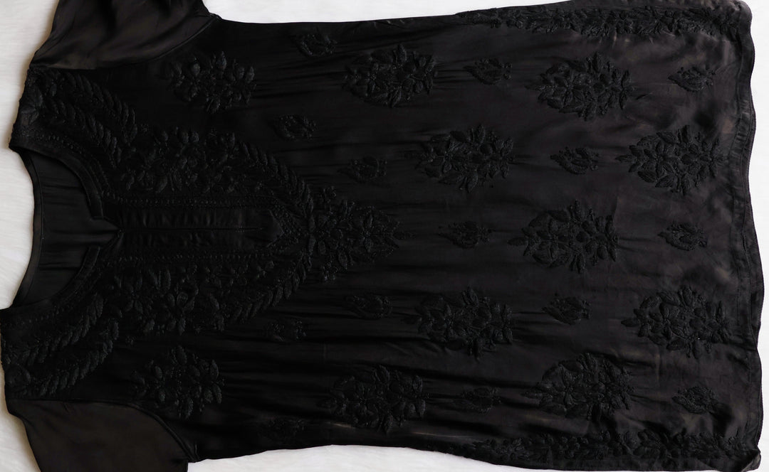 Mehr Black Modal Silk short top