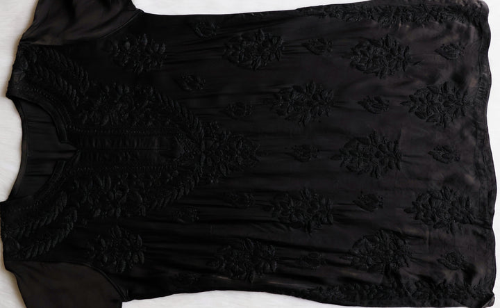 Mehr Black Modal Silk short top