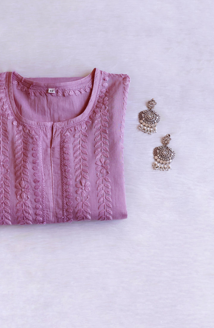 Noor Dusty Purple Pure Cotton Kurta