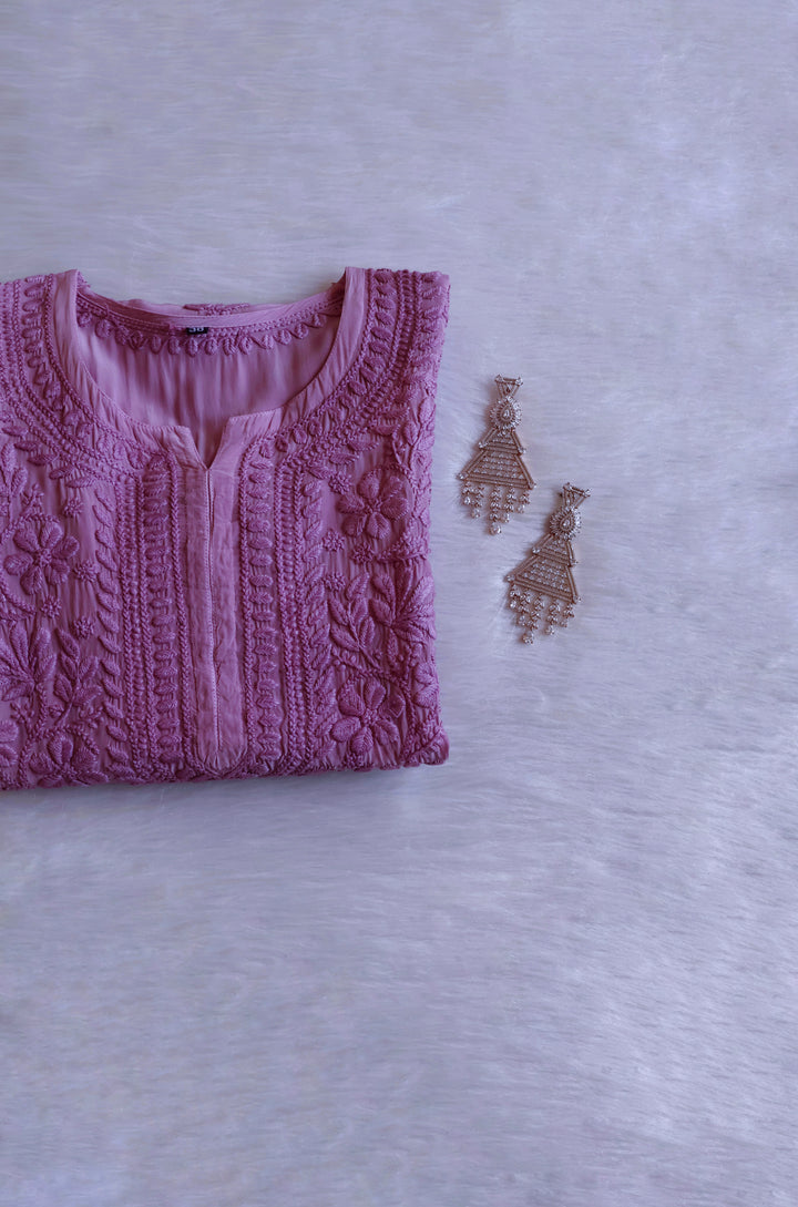 Haya Dusty Purple Pure Crepe Kurta