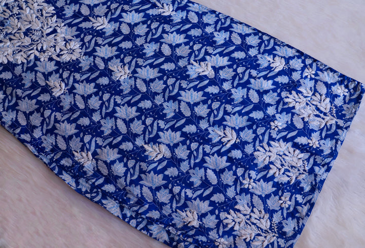 Haala Royal Blue Pure Mulmul set