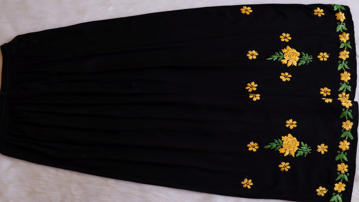 Gulaab Black & Yellow Rayon Kurta Set