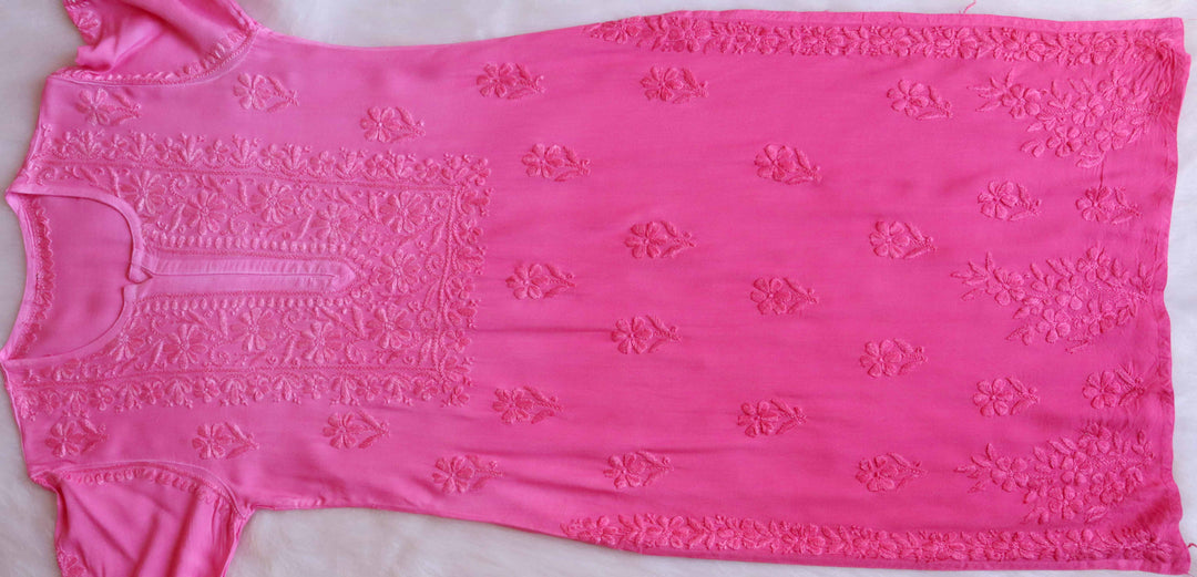 Aayat Baby Pink Rayon Kurta Pant set