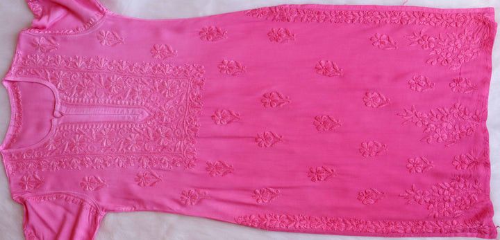 Aayat Baby Pink Rayon Kurta Pant set