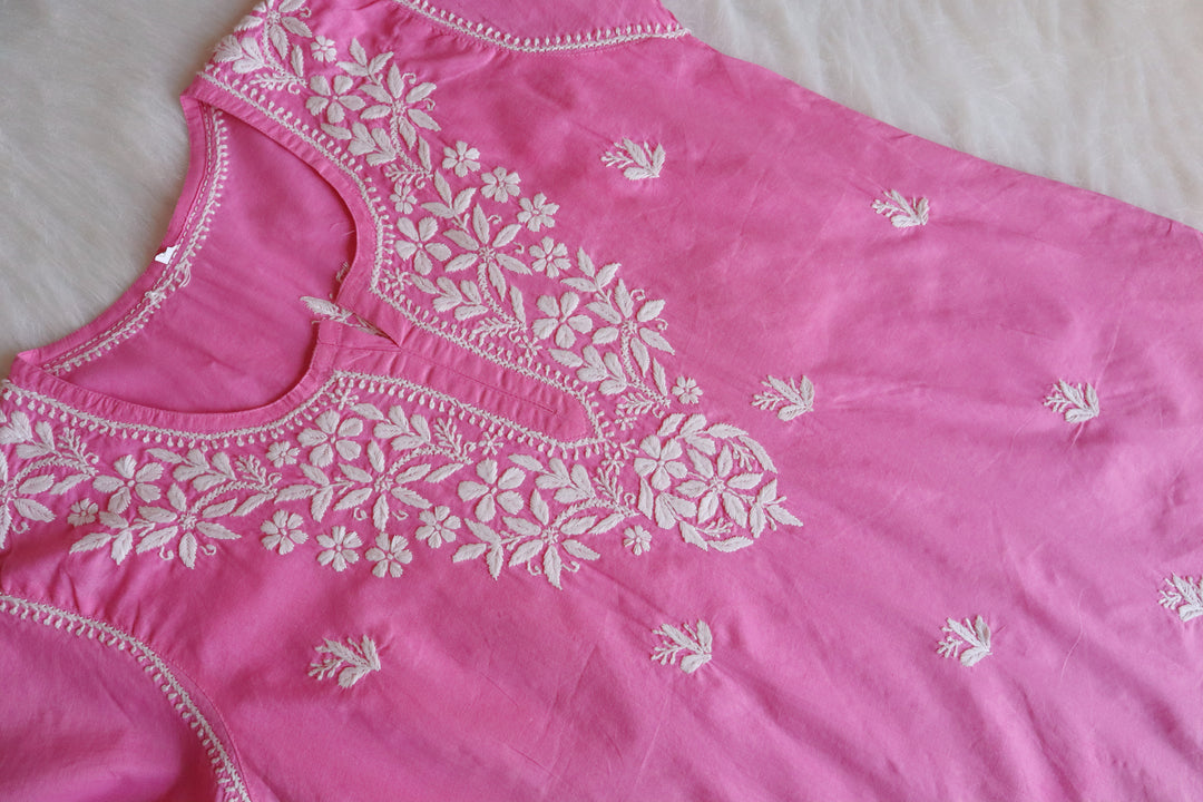 Aira Baby Pink Short Mulmul kurta