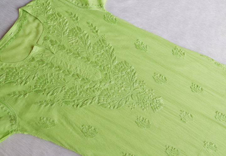 Mariam Lime Green Pure Cotton Kurta