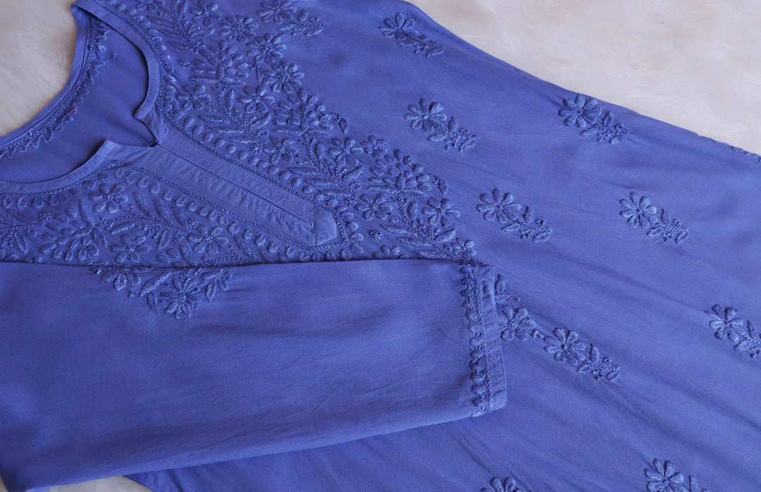 Azel Ice Blue 2 piece Rayon set