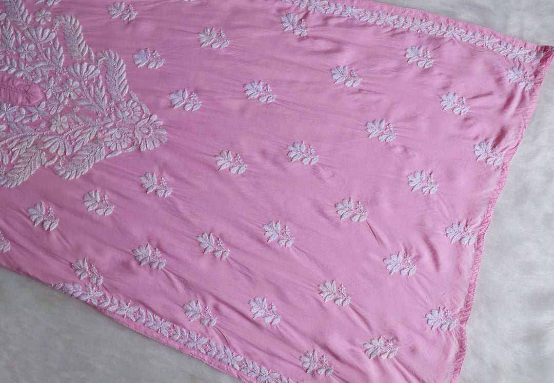 Mahnoor Baby Pink Long Modal Kurta