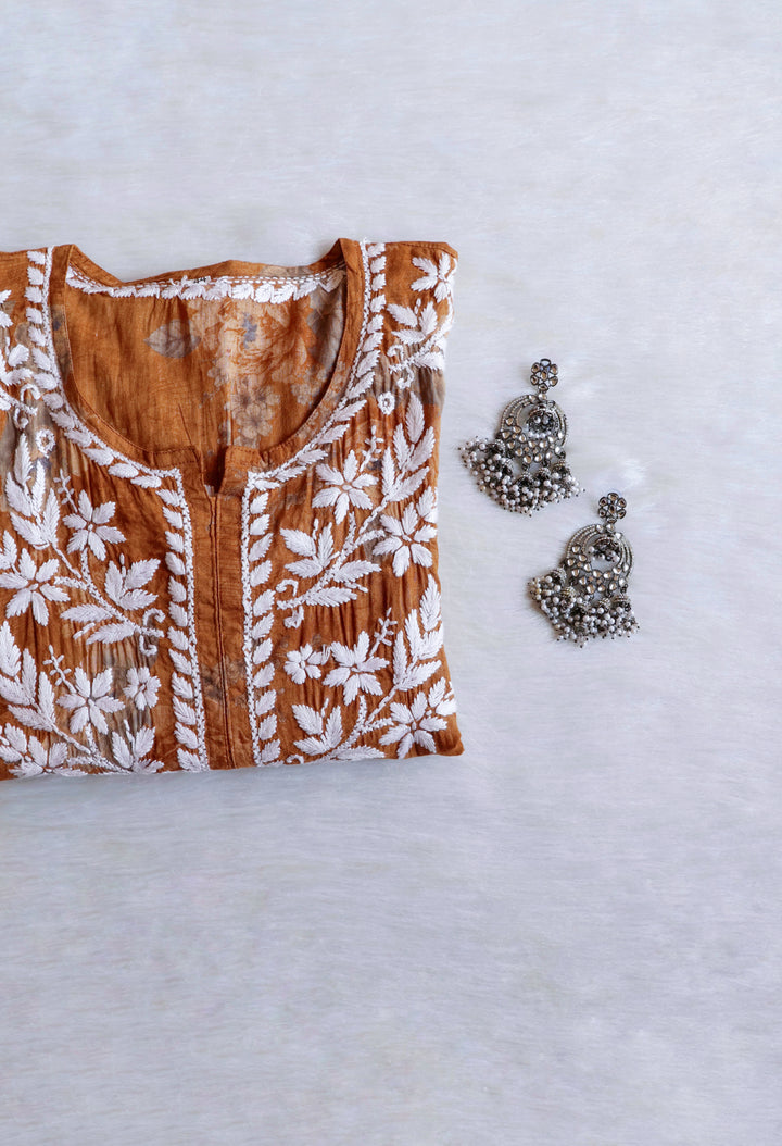 Dahlia Mustard Mulmul short top