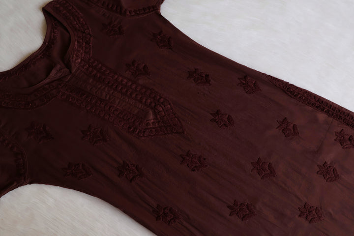Saleha Chocolate Brown Cotton Kurta