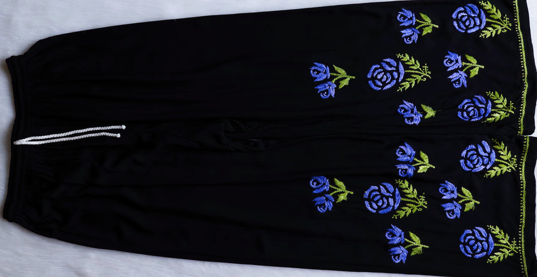 Gul-E-Jahaan Black & Purple Rayon Kurta Set