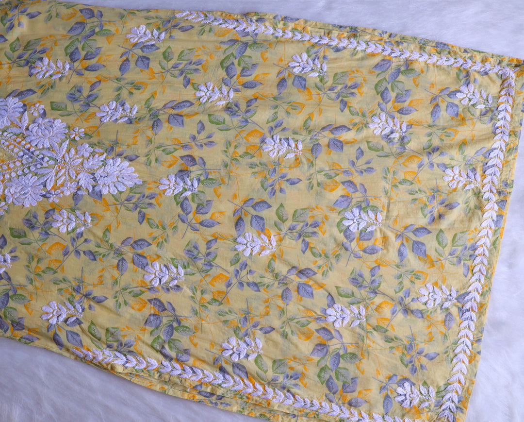Iris Yellow Pure Mulmul set