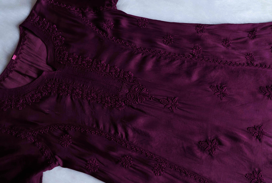 Mehr Deep Purple Modal Silk Dress