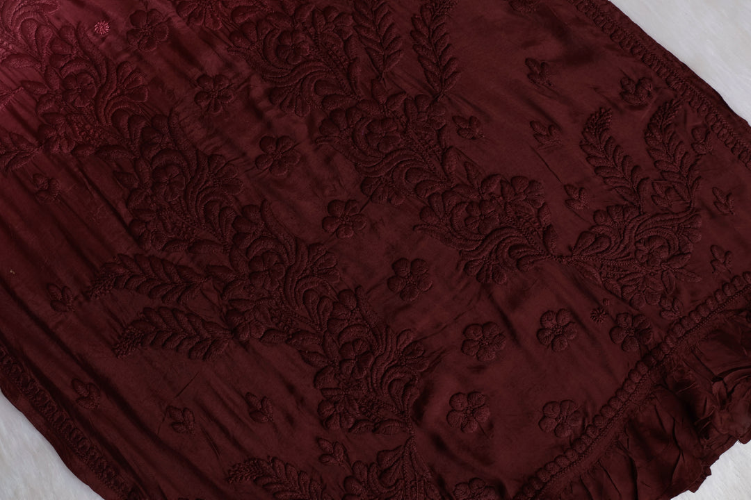 Yalina Chocolate Brown Pure Muslin Kurta