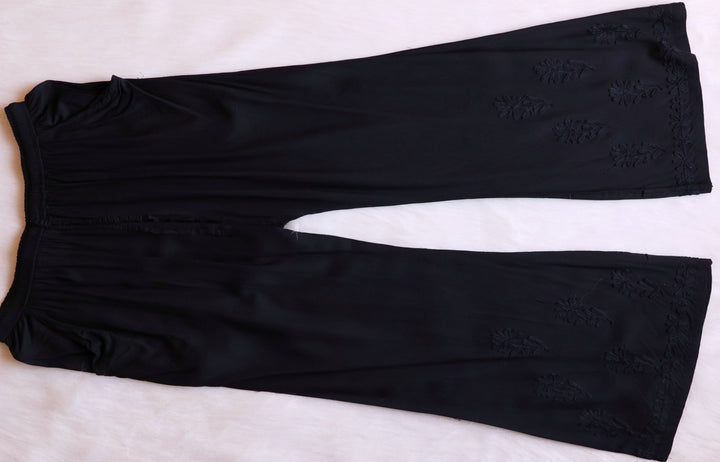 Mysa Black Rayon Kurta Pant set